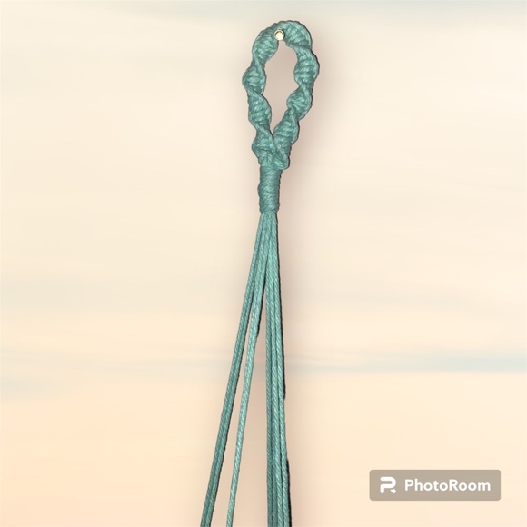 Custom Hand Crafted Macrame Plant Hanger with Pot - Picture 5 of 9
